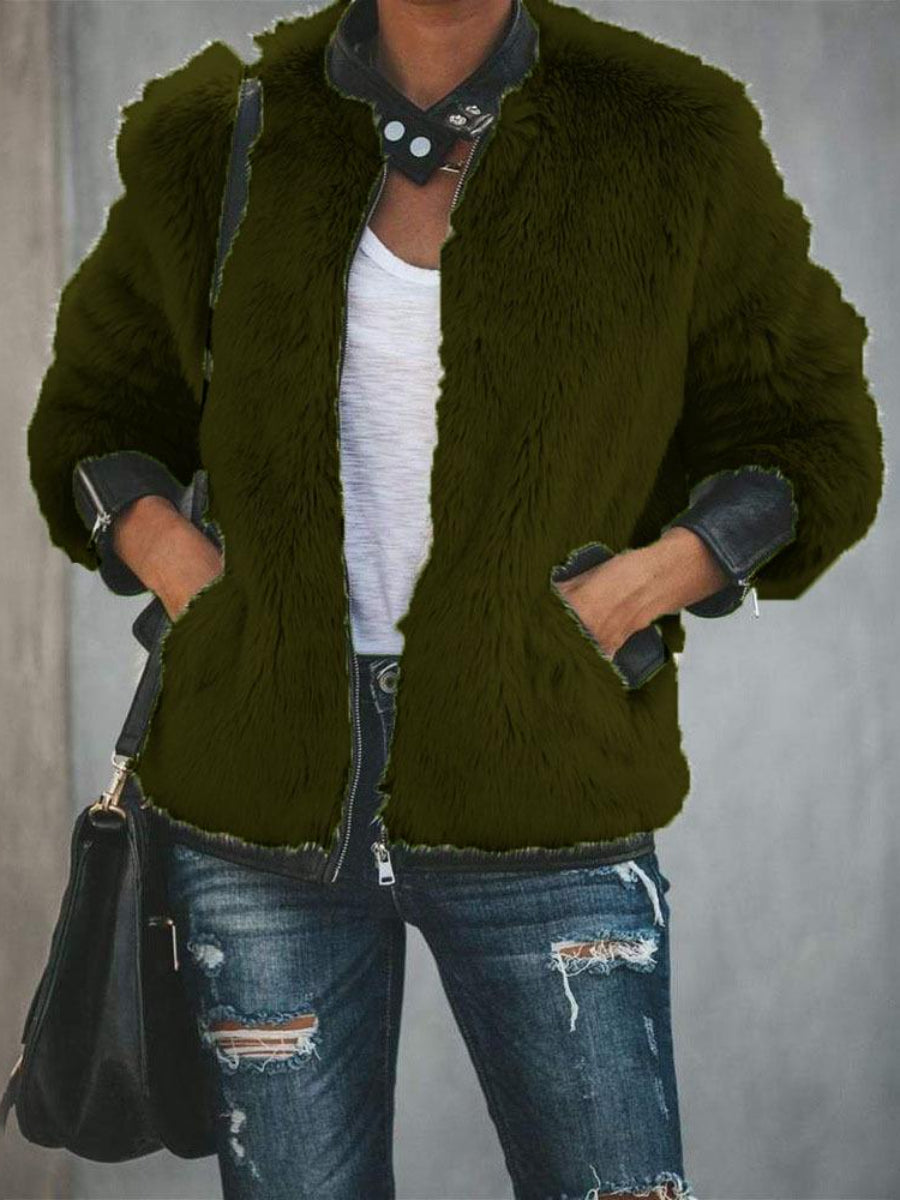 Super Warm Fur Bomber Jacket