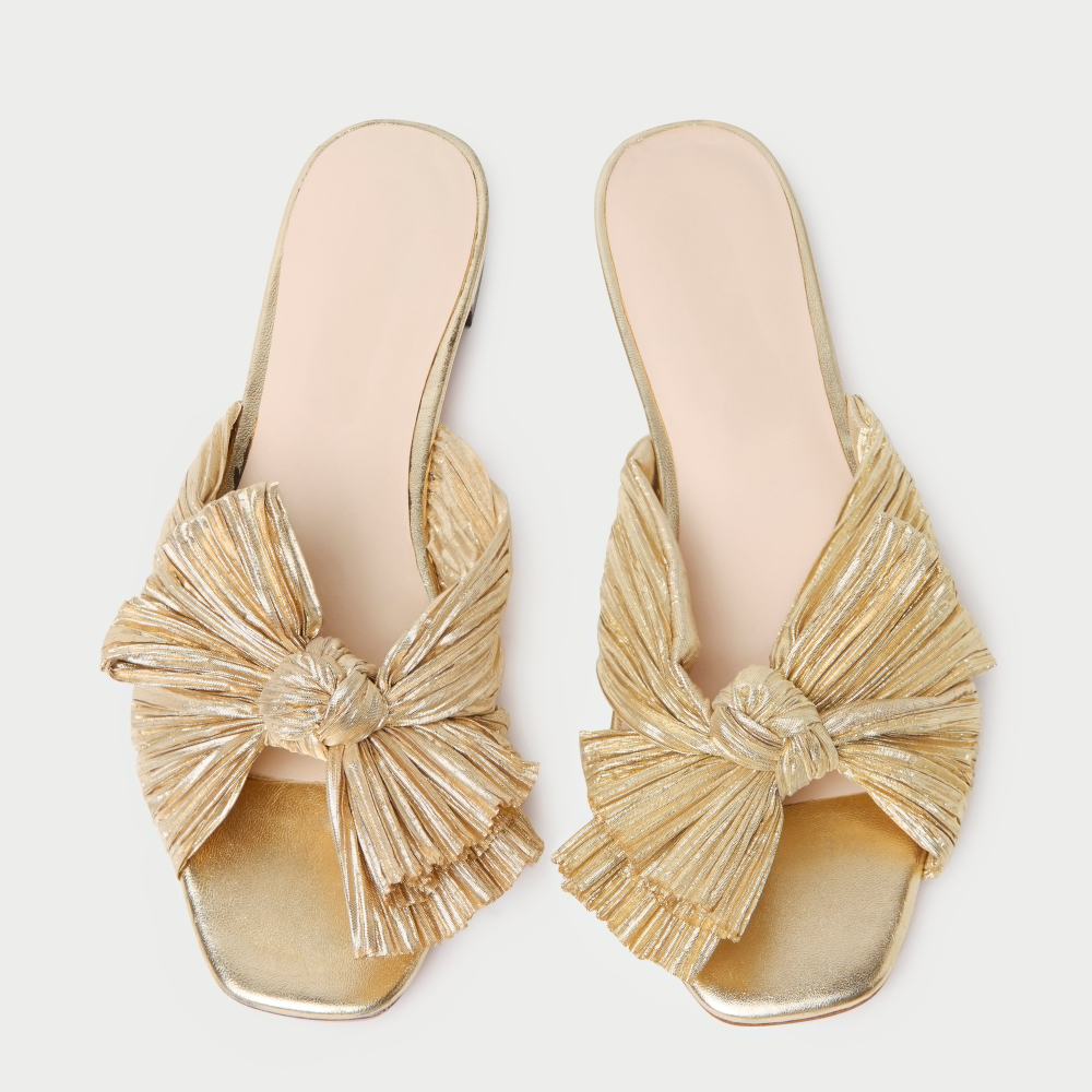 Frosted Pleated Knot Flats