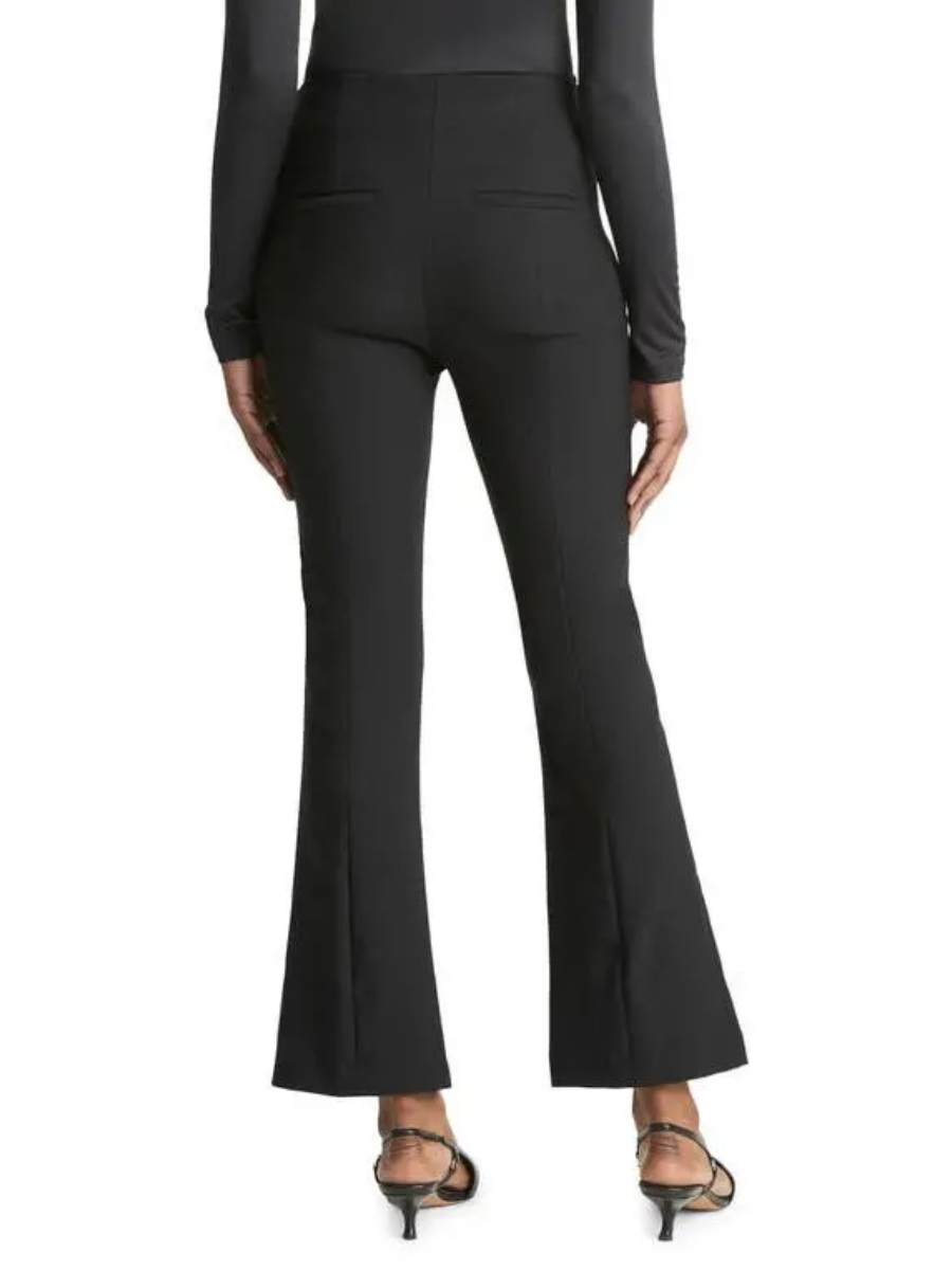 Pintuck Pleat Crop Flare Pants