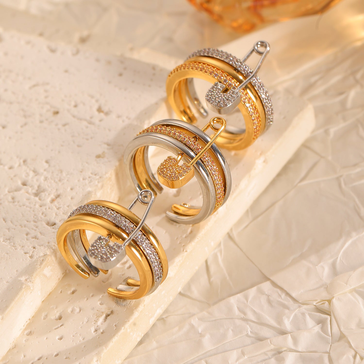 Detchable Pin Ring&Earrings