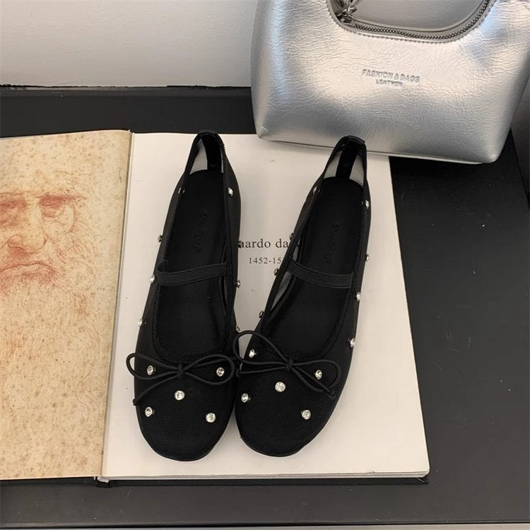 Crystal Mesh Ballet Flats