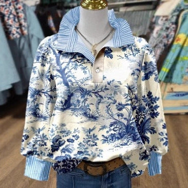 Adorable Ruffle Holiday Blouse