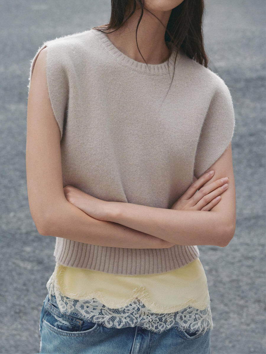 Round Neck Wide Armholes Vest