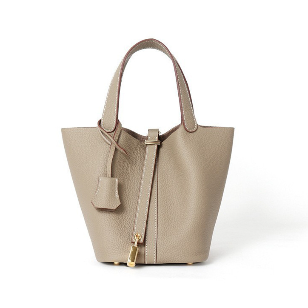 Genuine Leather Bucket Bag