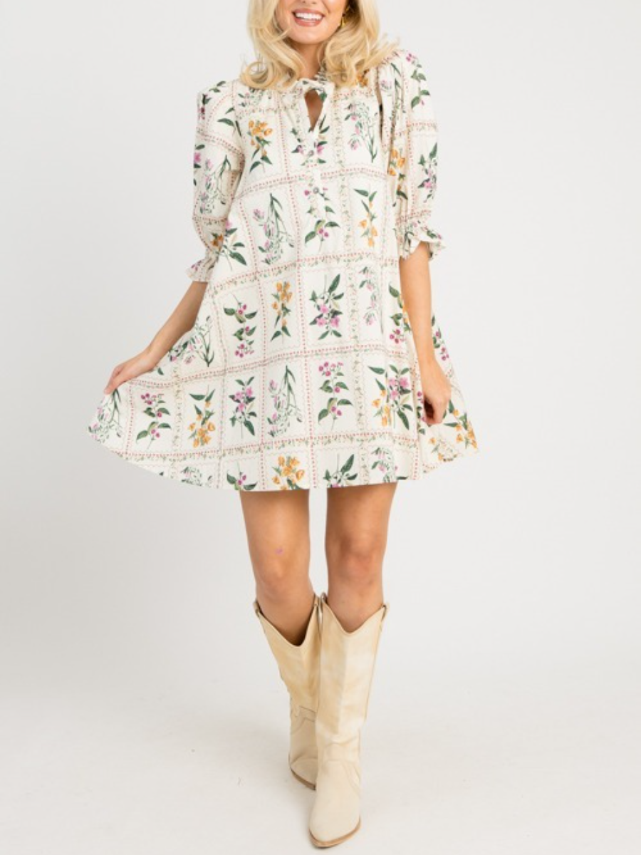 Garden Tiles Maxi Dress