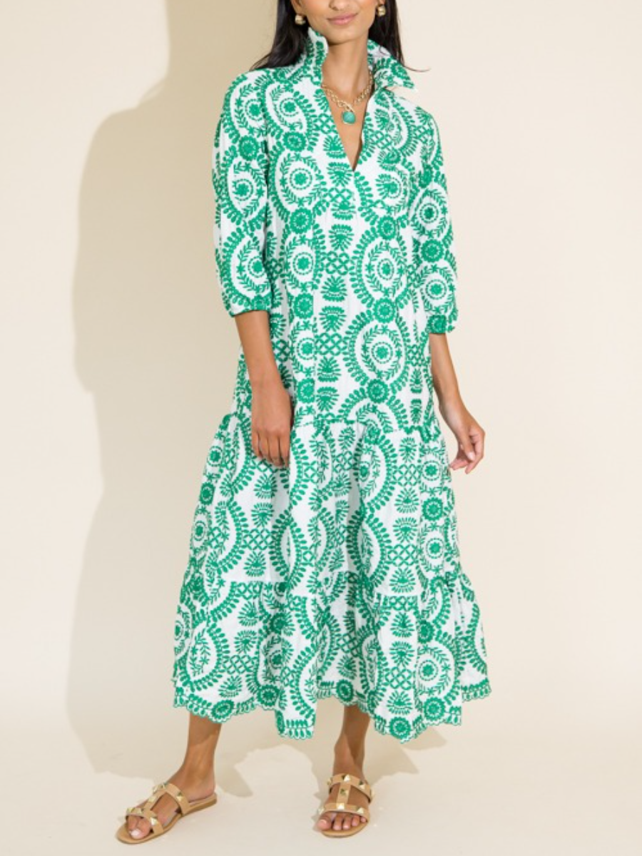Perfect Embroidery Midi Dress