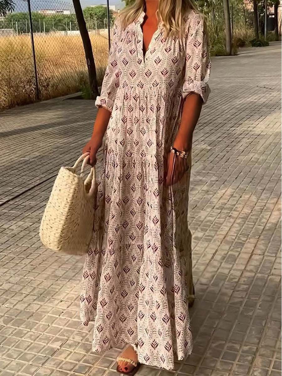 Breezy Printed Loose Dress
