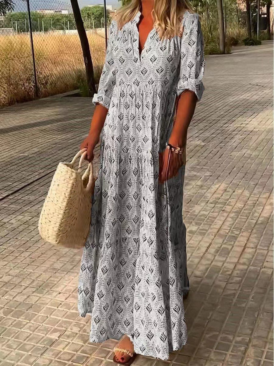 Breezy Printed Loose Dress