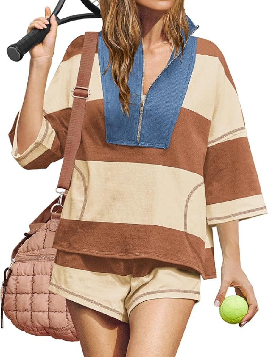 Retro Striped Sports Set