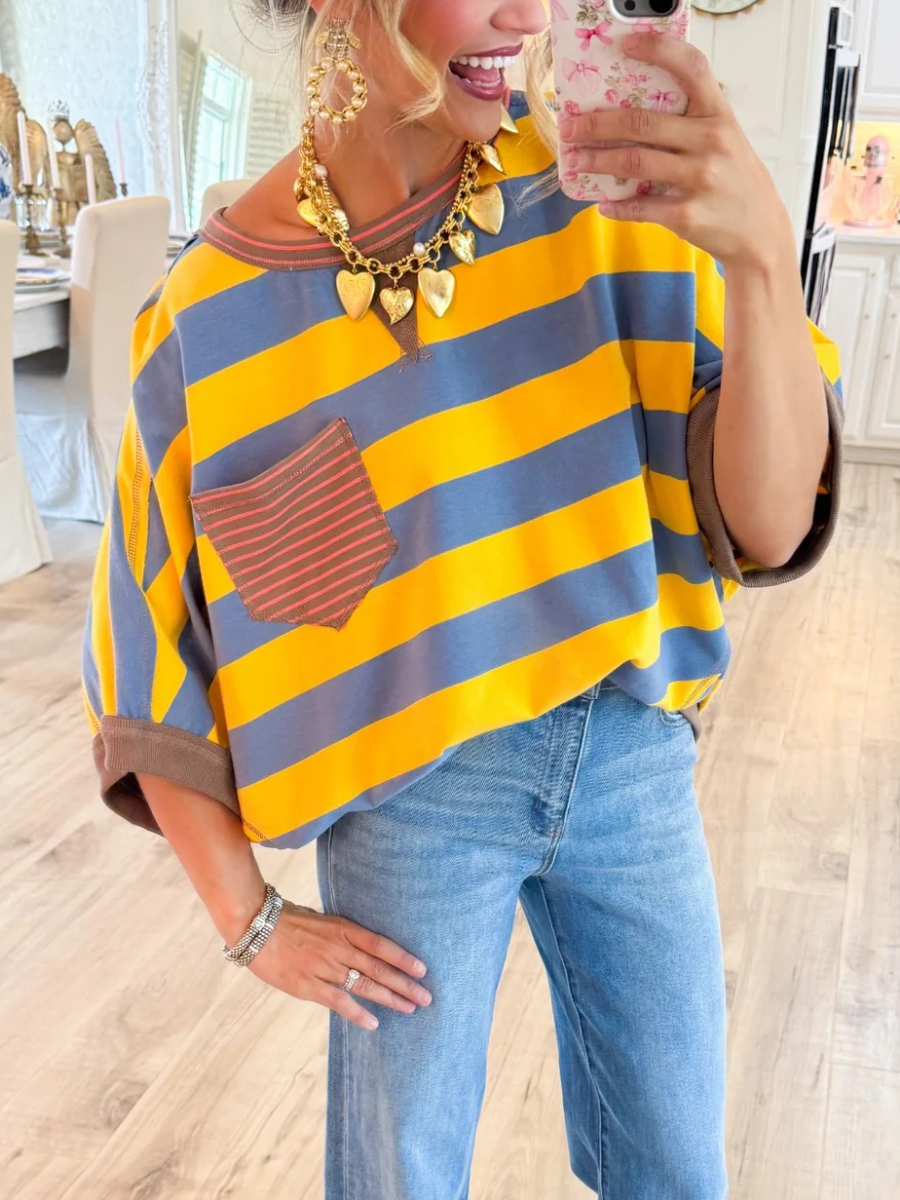 Stripe Colorblock Top