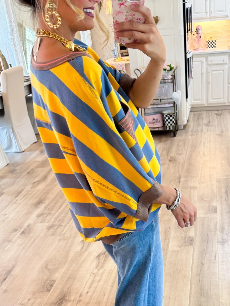 Stripe Colorblock Top