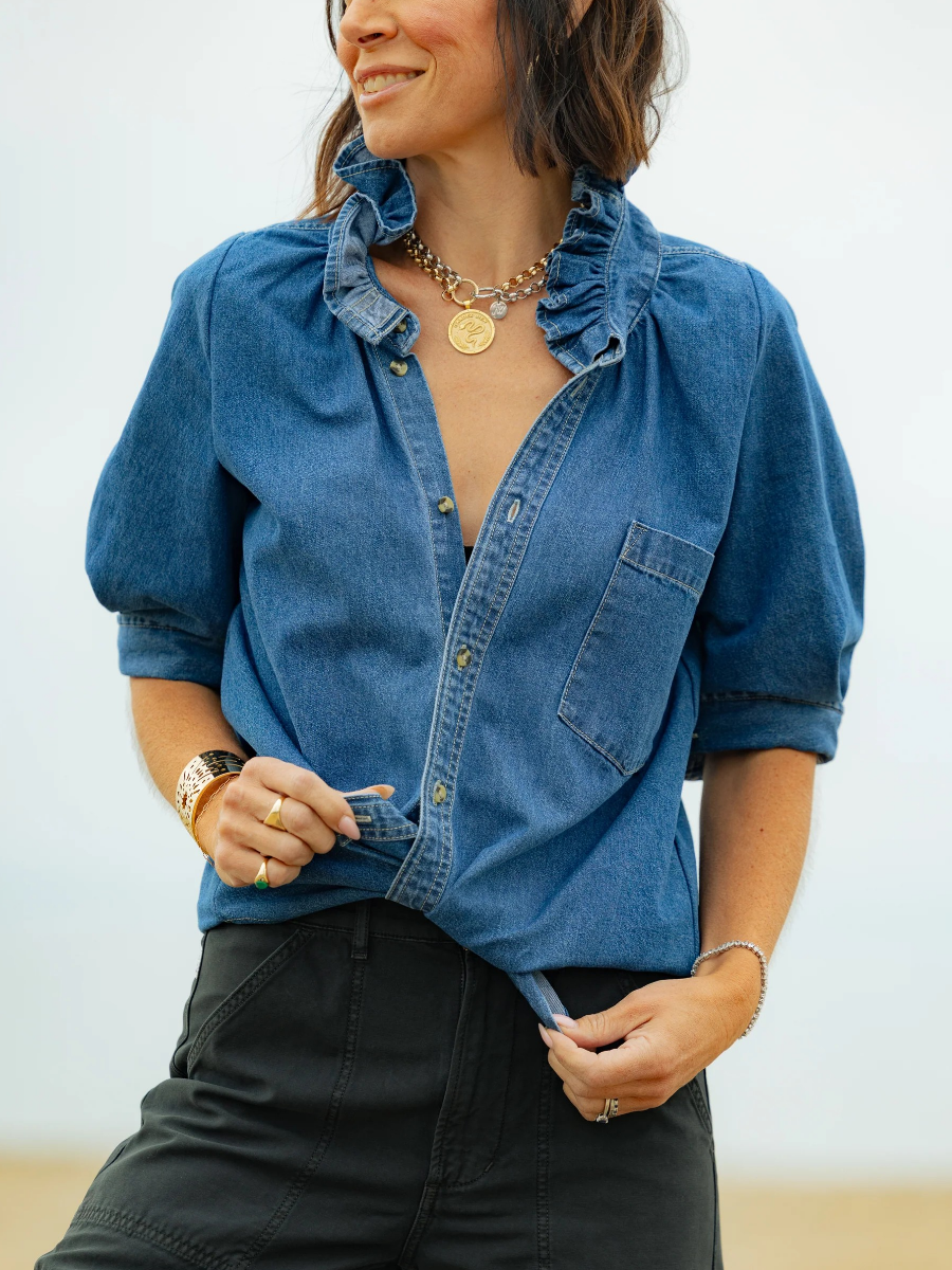 Southern Lover Denim Blouse