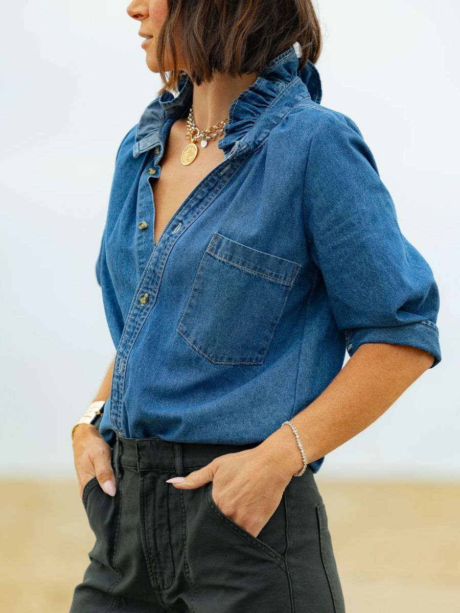 Southern Lover Denim Blouse