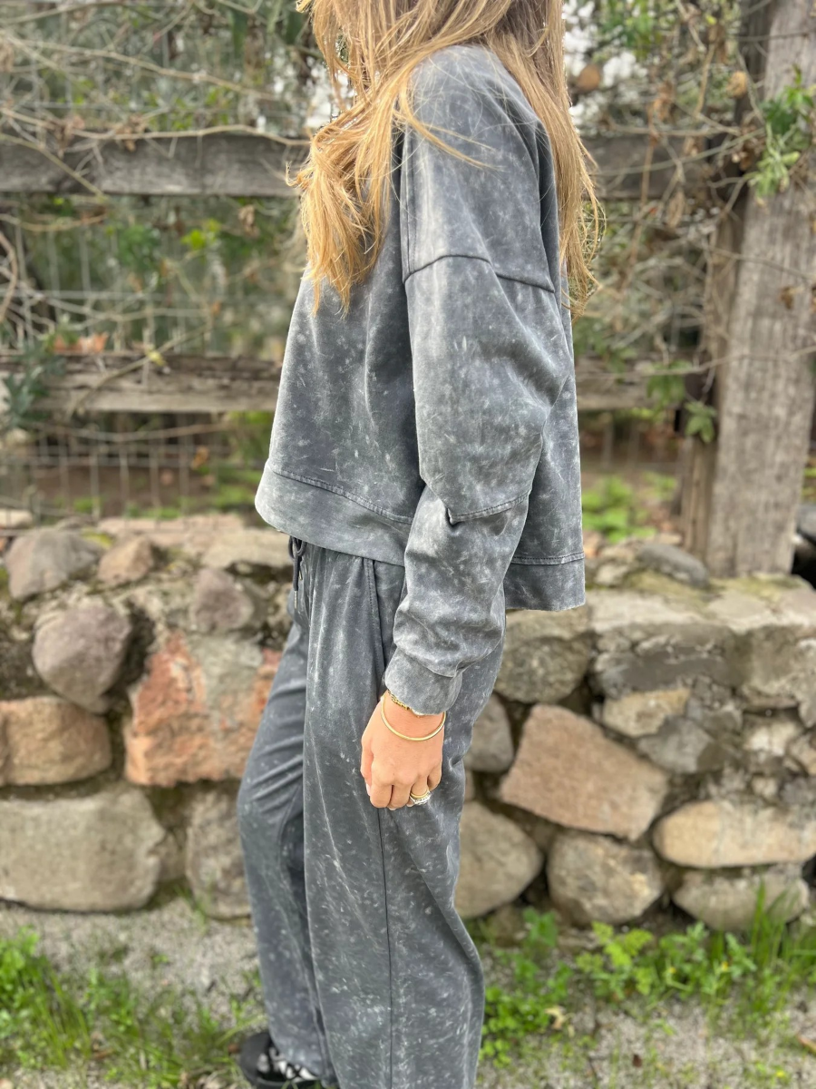 Tie Dye Cropped Sweatshirt Set