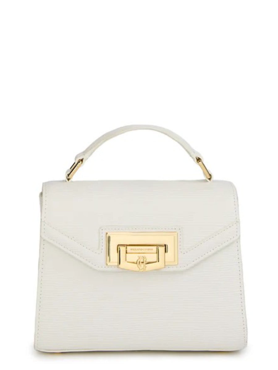 Gold Lock Textured Handbag