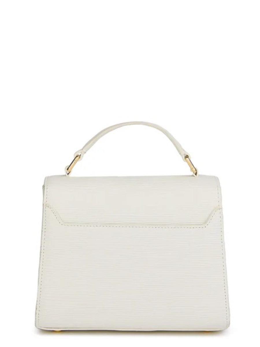Gold Lock Textured Handbag