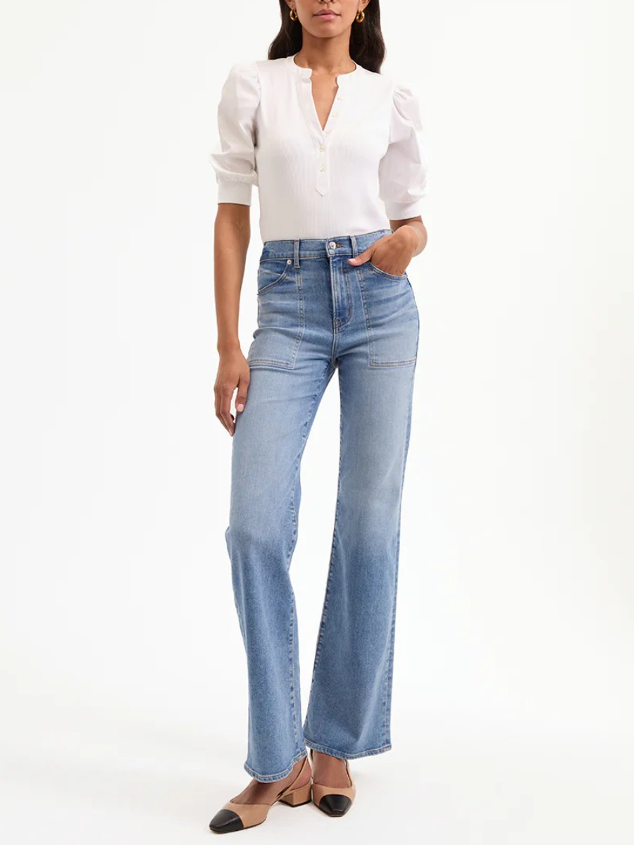 Coralee Puff-Sleeve Top