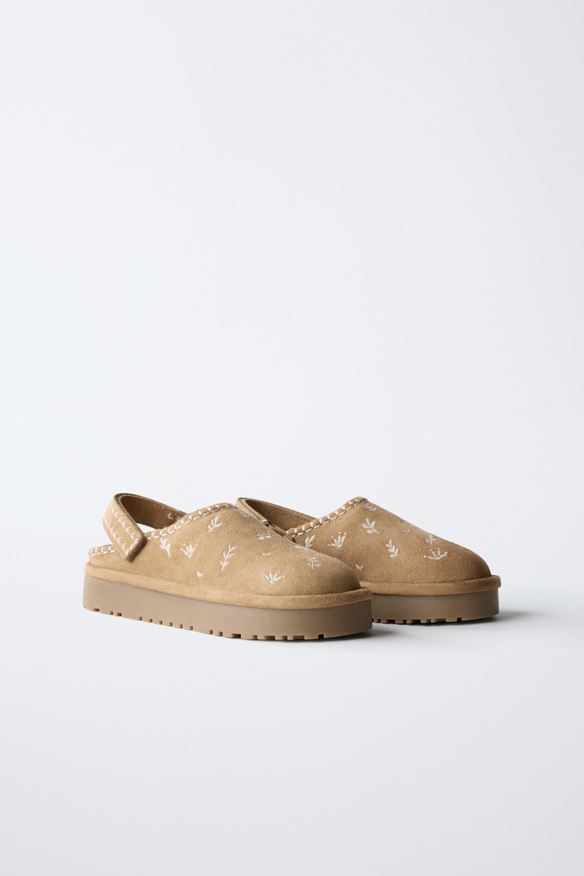 Adult Faux Fur Embroidered Clogs