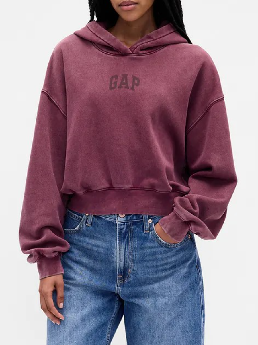 Vintage Soft Crop Hoodie