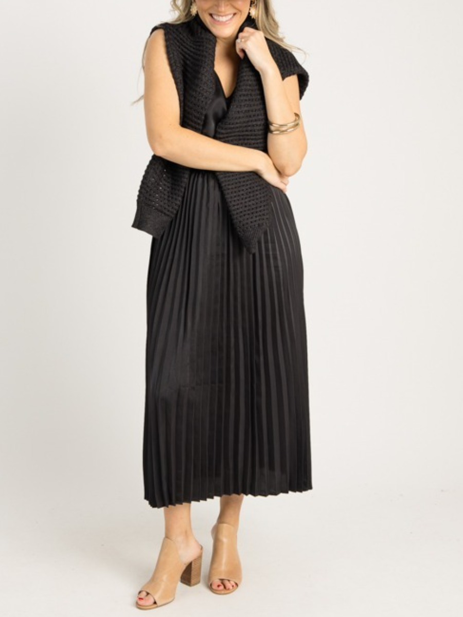 Pleated Maxi Sweater Set