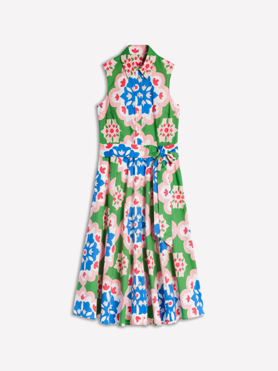 Sweet Colorful Floral Midi Dress