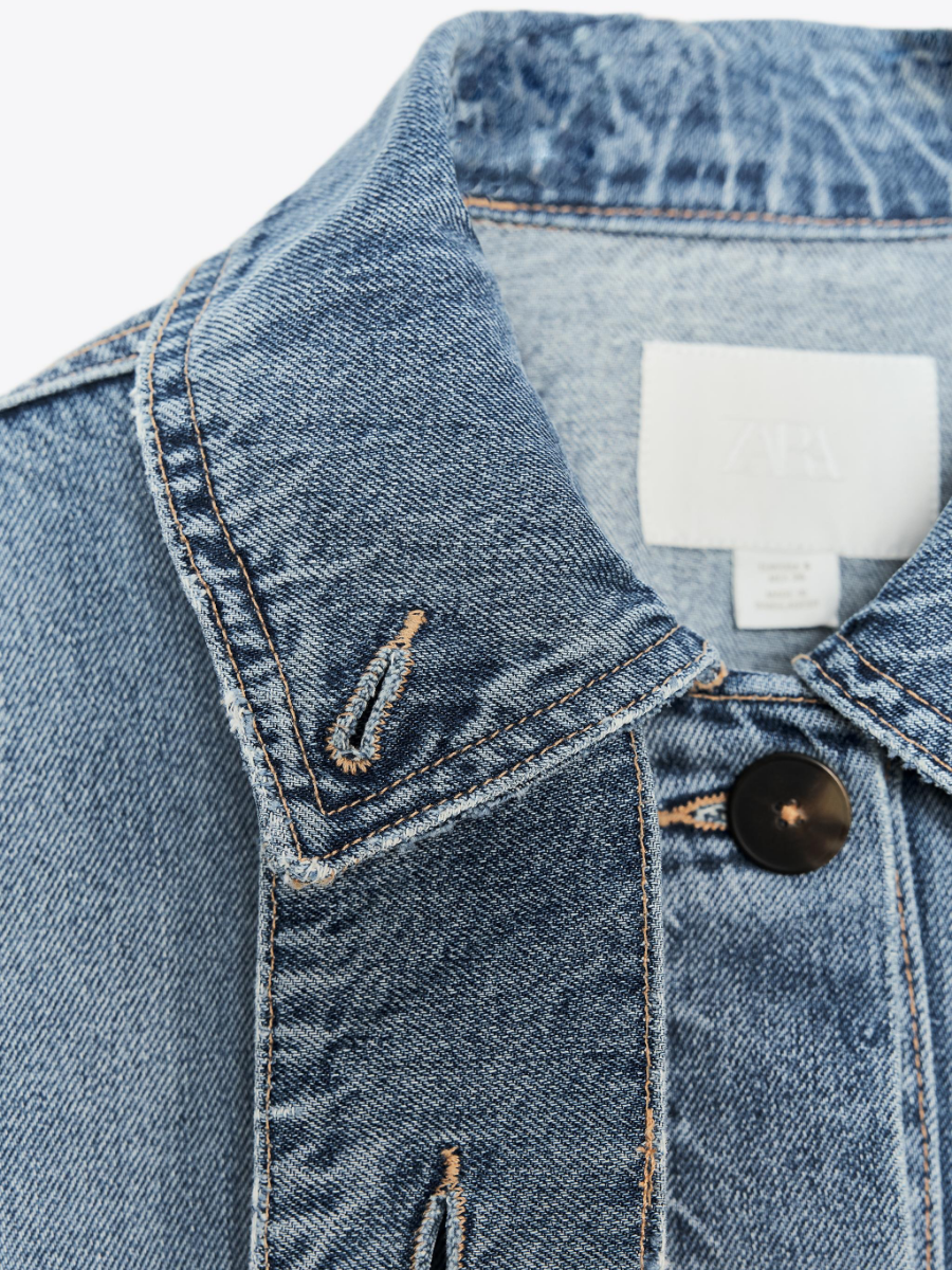 TRF HIGH NECK DENIM JACKET