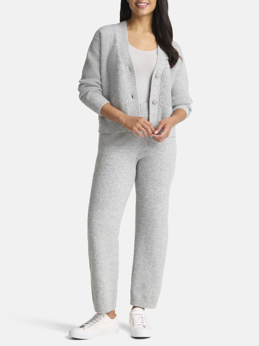 Women's Cardigan And Pants Sweater Set