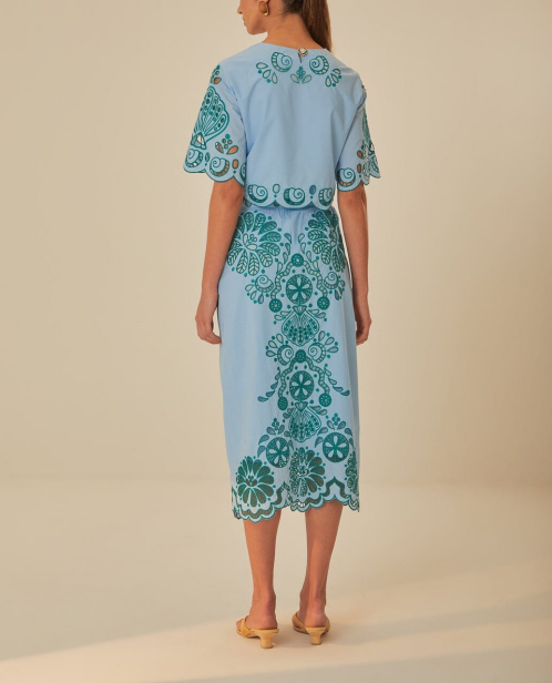 Printed Openwork Suit