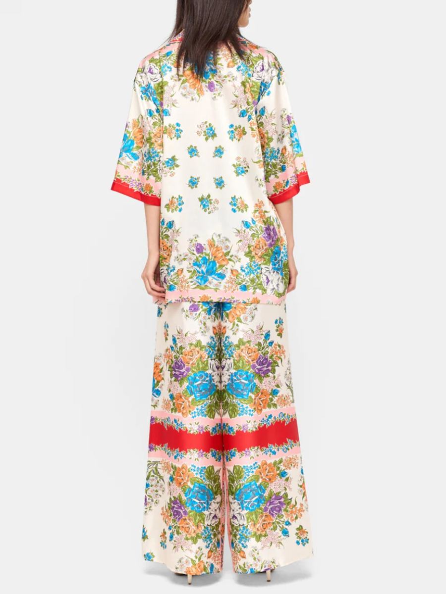 Floral Trimmed Loungewear Set