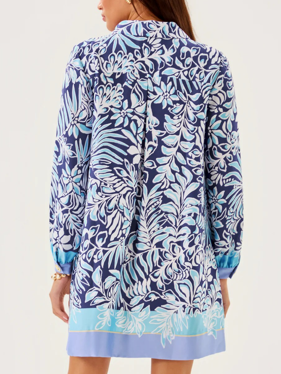 Elegant Botanical Shift Dress