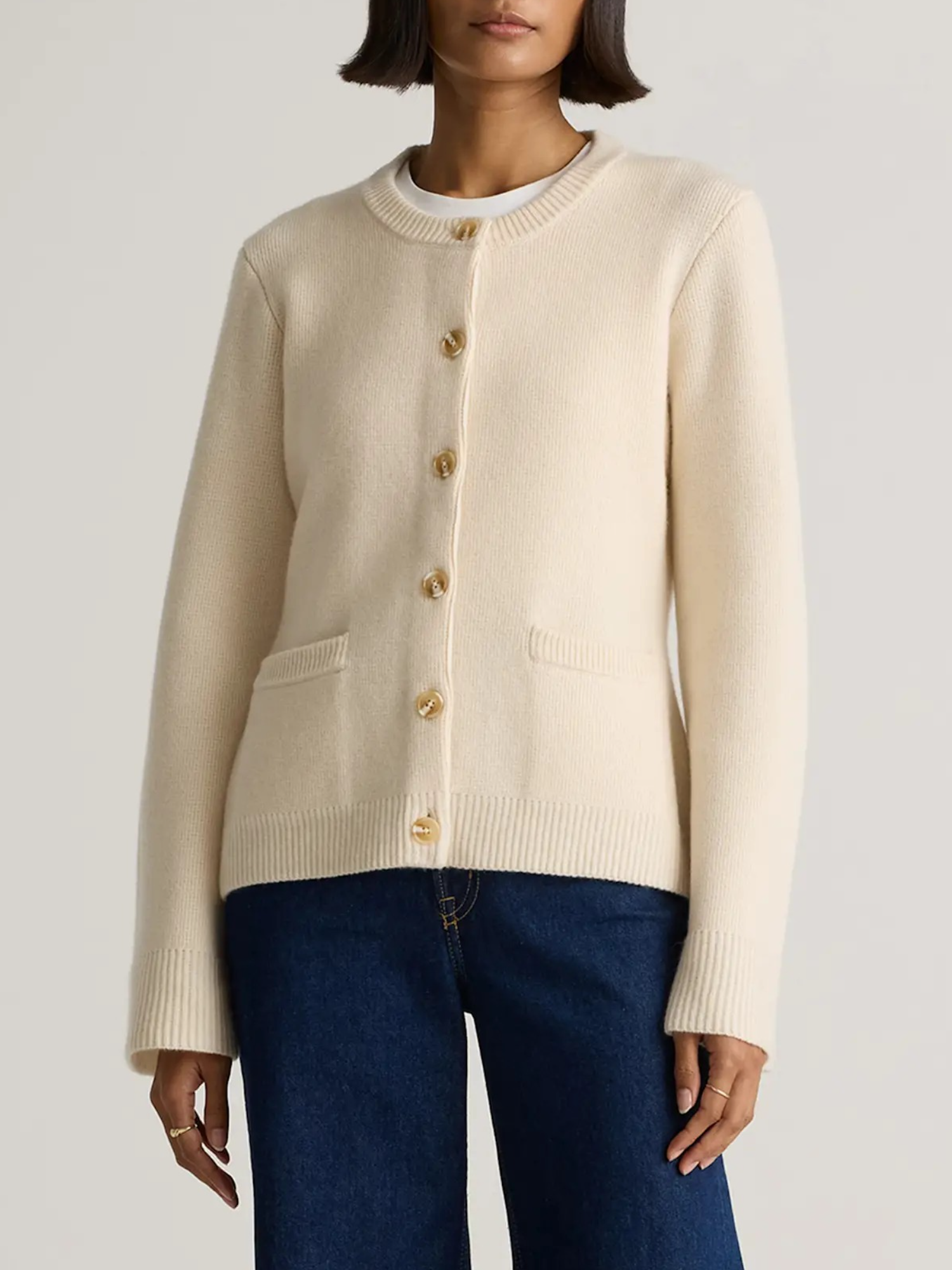 Cashmere Structured Cardigan