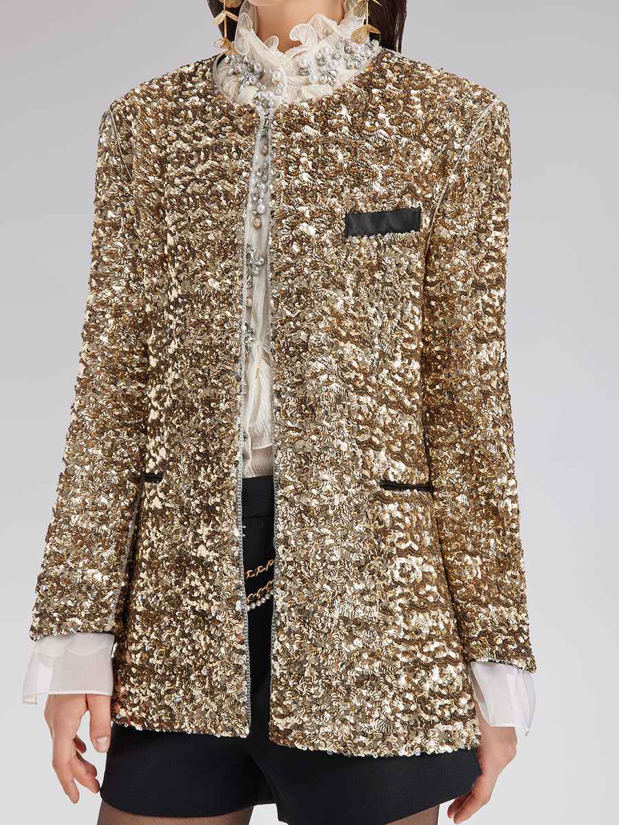 Fashion Sequin Heavy-Duty Blazer