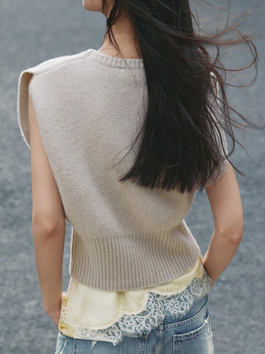 Round Neck Wide Armholes Vest