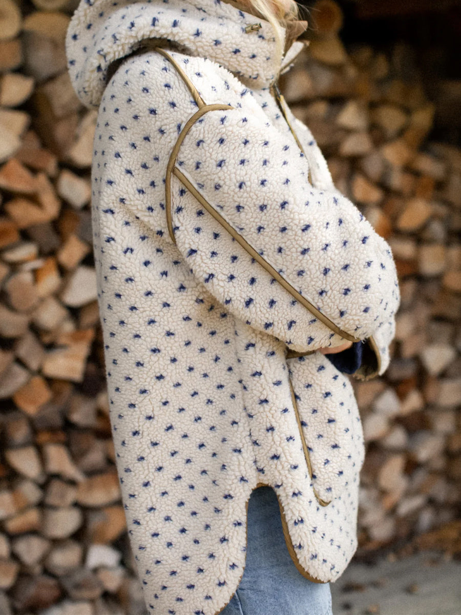 Hooded Collar Sherpa Jacket