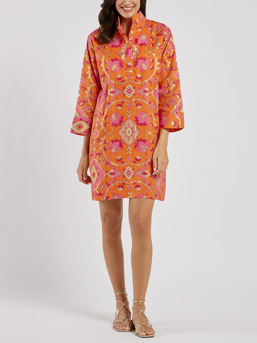 The Hot Orange Mini Dress