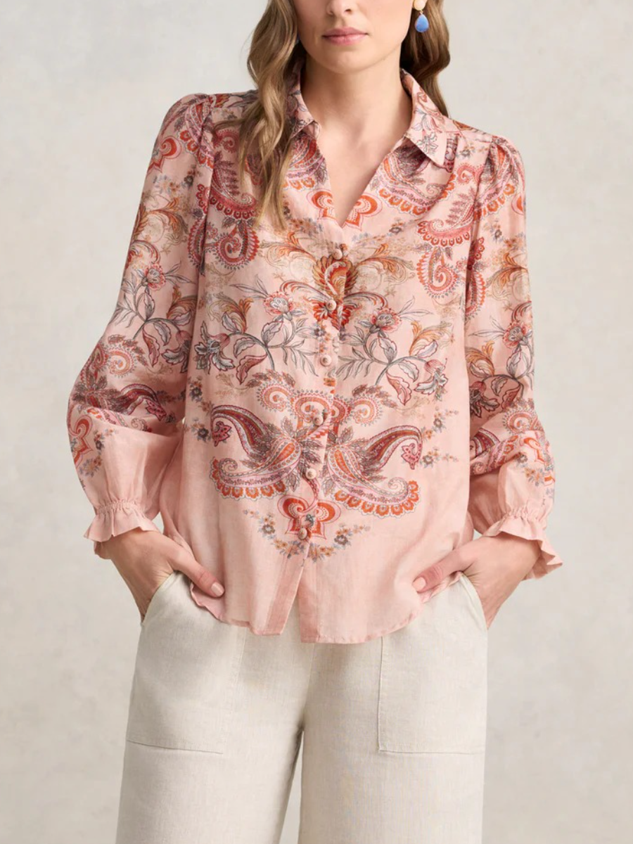 Cotton Silk Printed Shirt