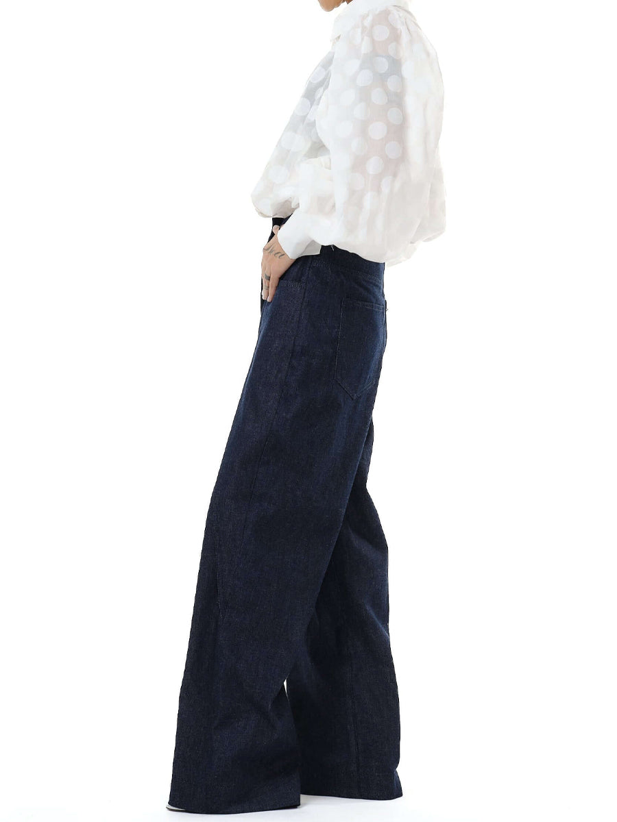 Denim High Waist Wide Leg Jeans