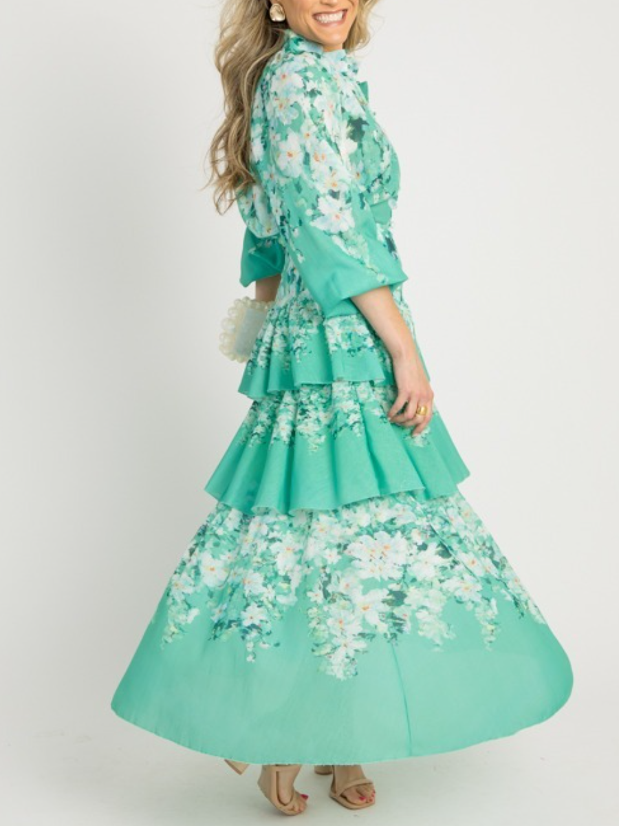 Floral Ruffle Skirt Set