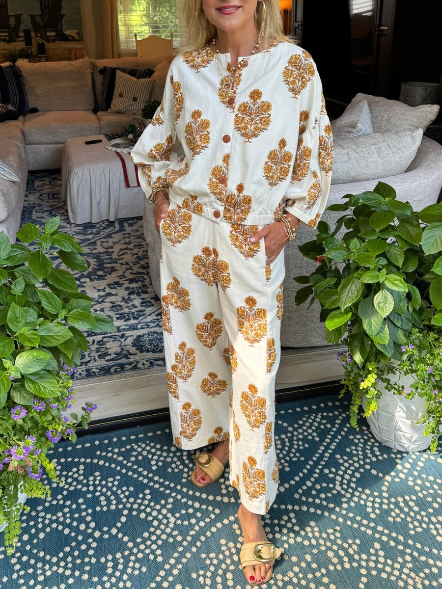 Floral Print Cozy Set