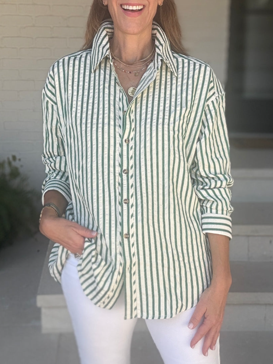 Caroline Striped Green