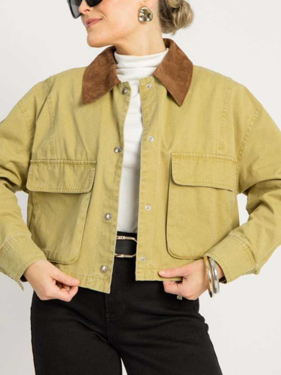 Suede Collar Jacket