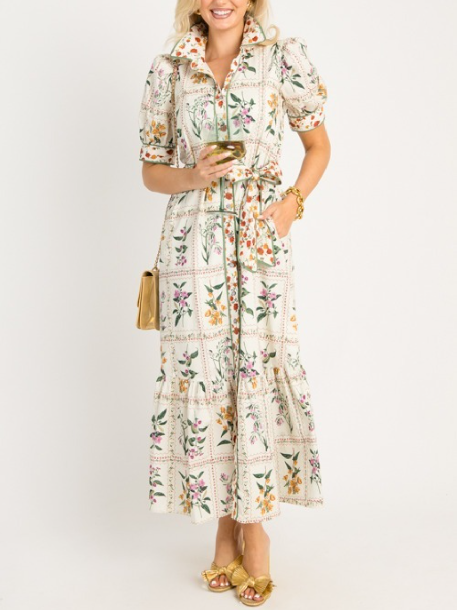 Garden Tiles Maxi Dress