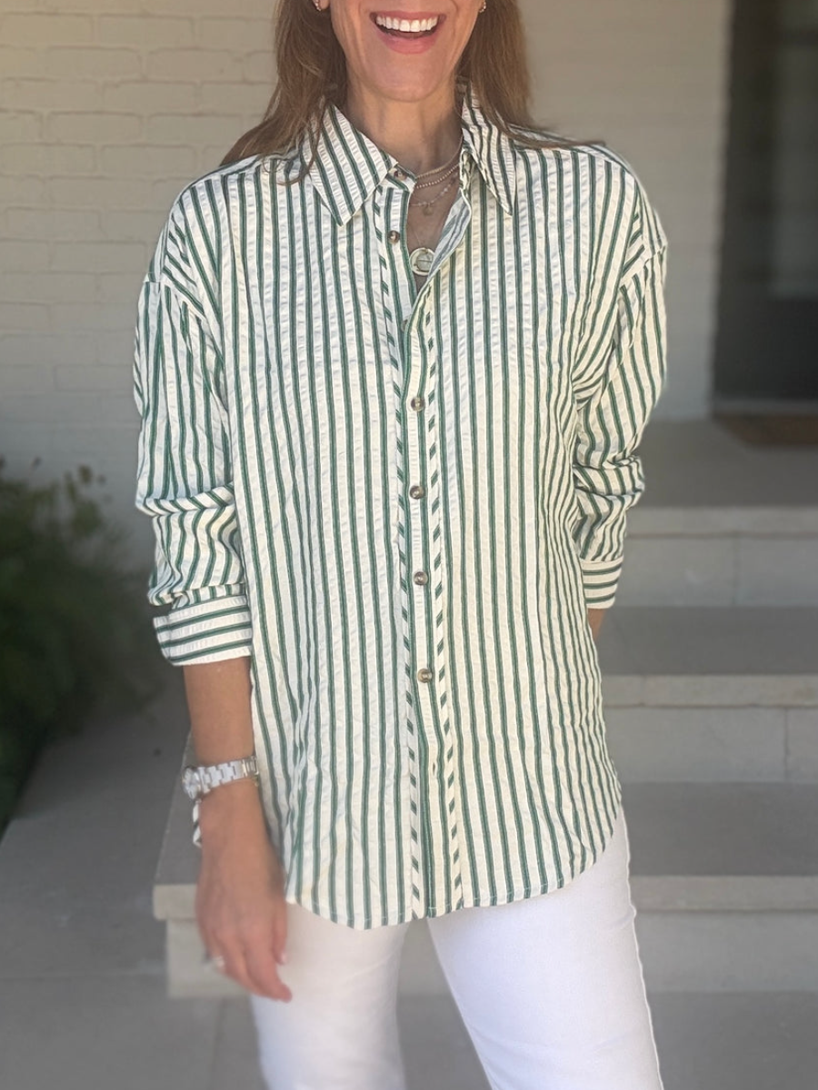 Caroline Striped Green