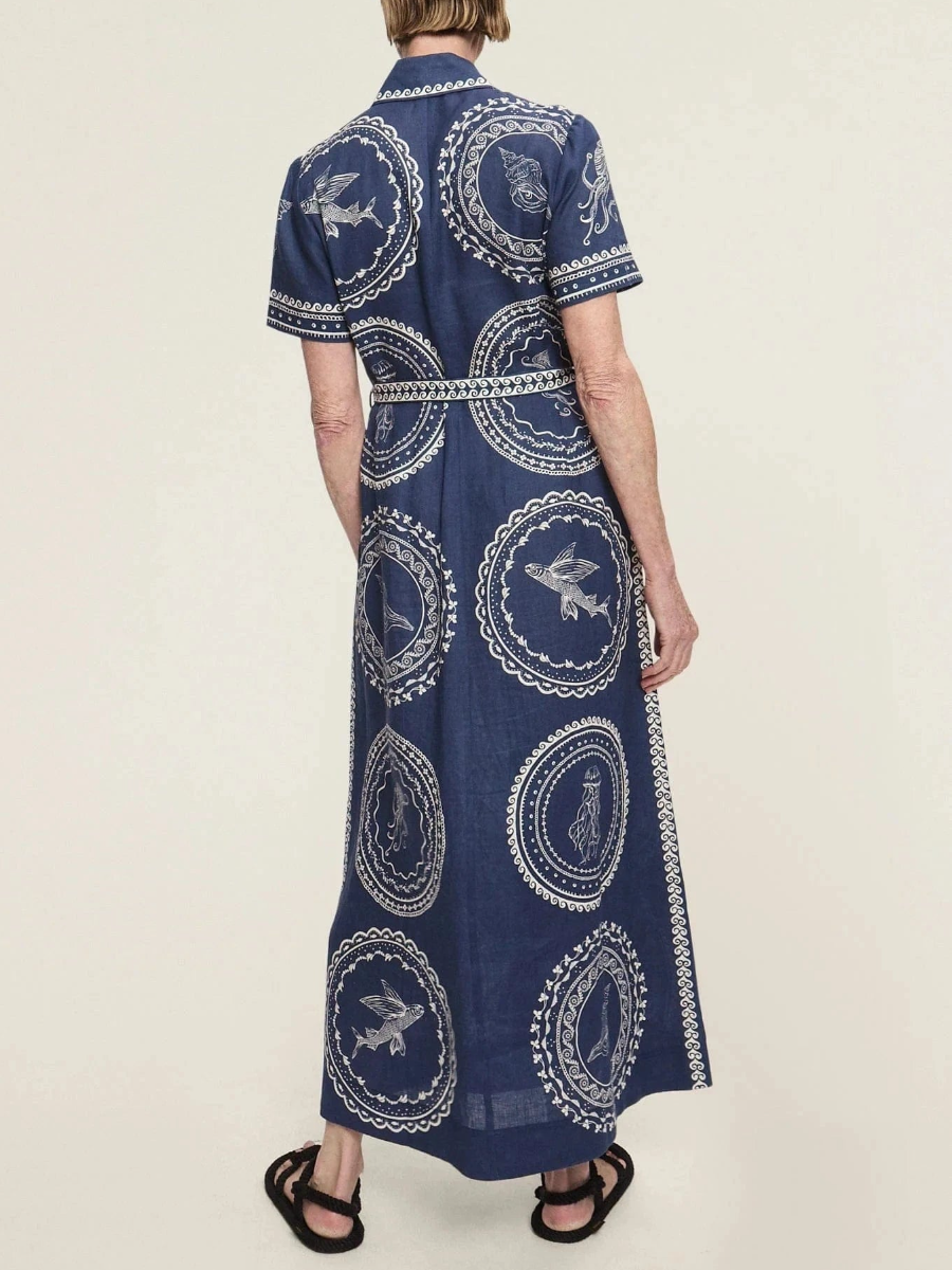 Oceane Linen Maxi Dress