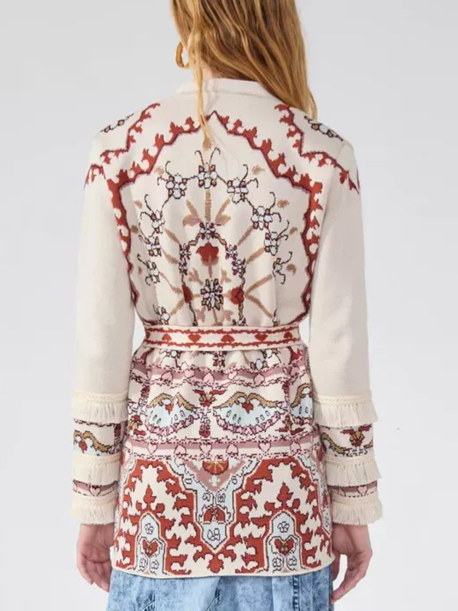Cotton Jacquard Cardigan