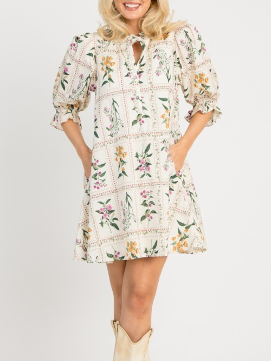 Garden Tiles Maxi Dress