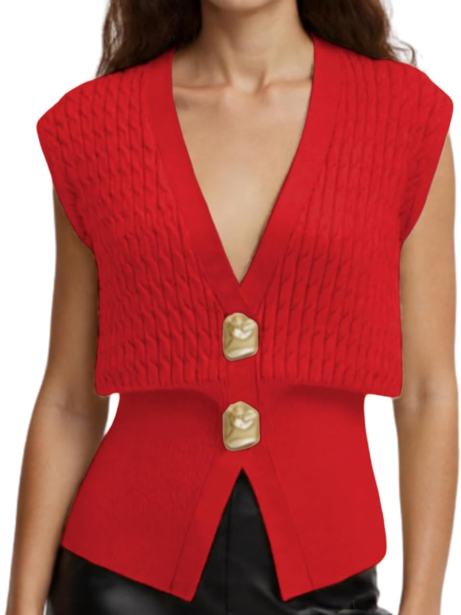 Cable Knit V Neck Cardigans