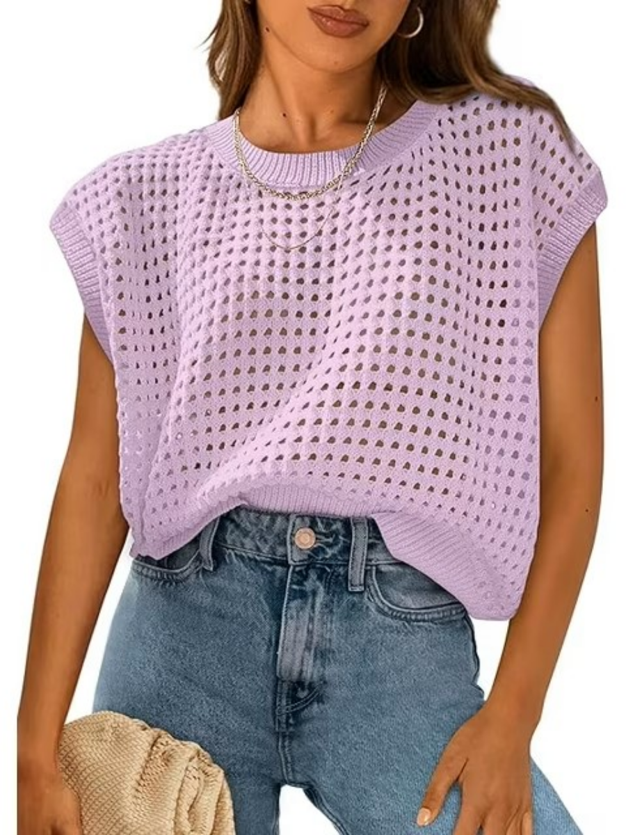 Crochet Cap Sleeve Sweater