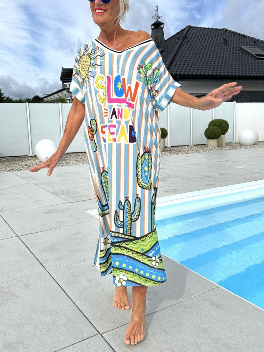 Boho Fun Print Resort Dress