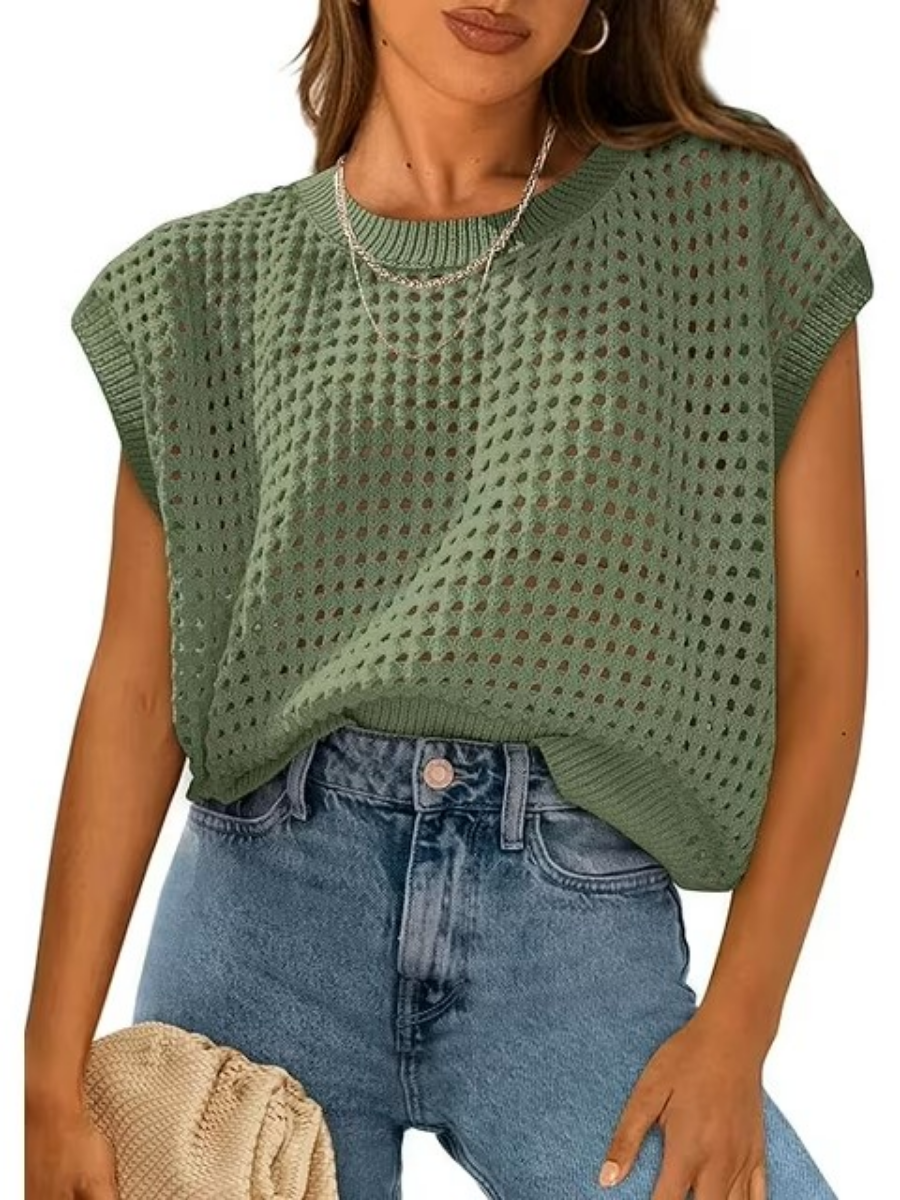 Crochet Cap Sleeve Sweater